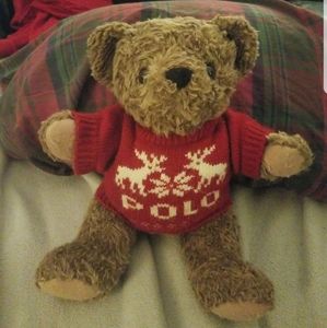 Ralph Lauren Polo Teddy Bear with reindeer sweate